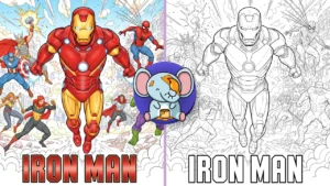 Iron Man Coloring Pages: Superhero of Avengers or Marvel