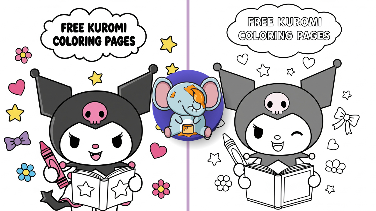 Kuromi Coloring Pages