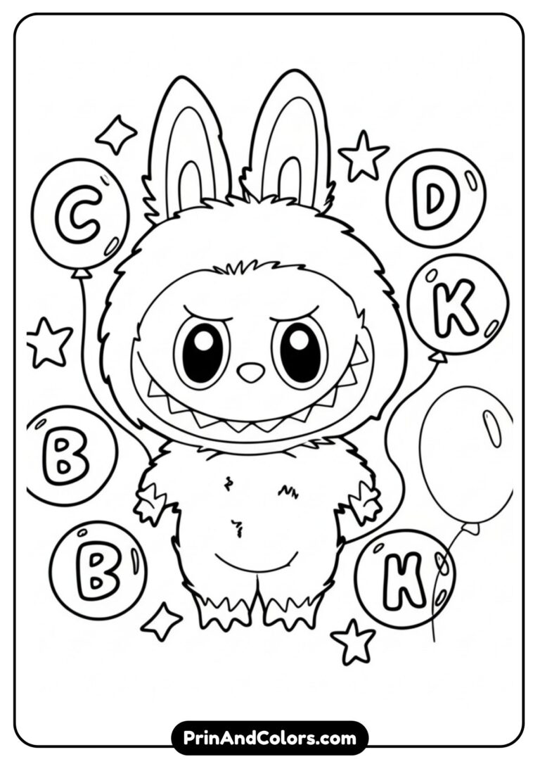Labub Color Labubu Coloring Pages – Fun, Creative, and Free to Print