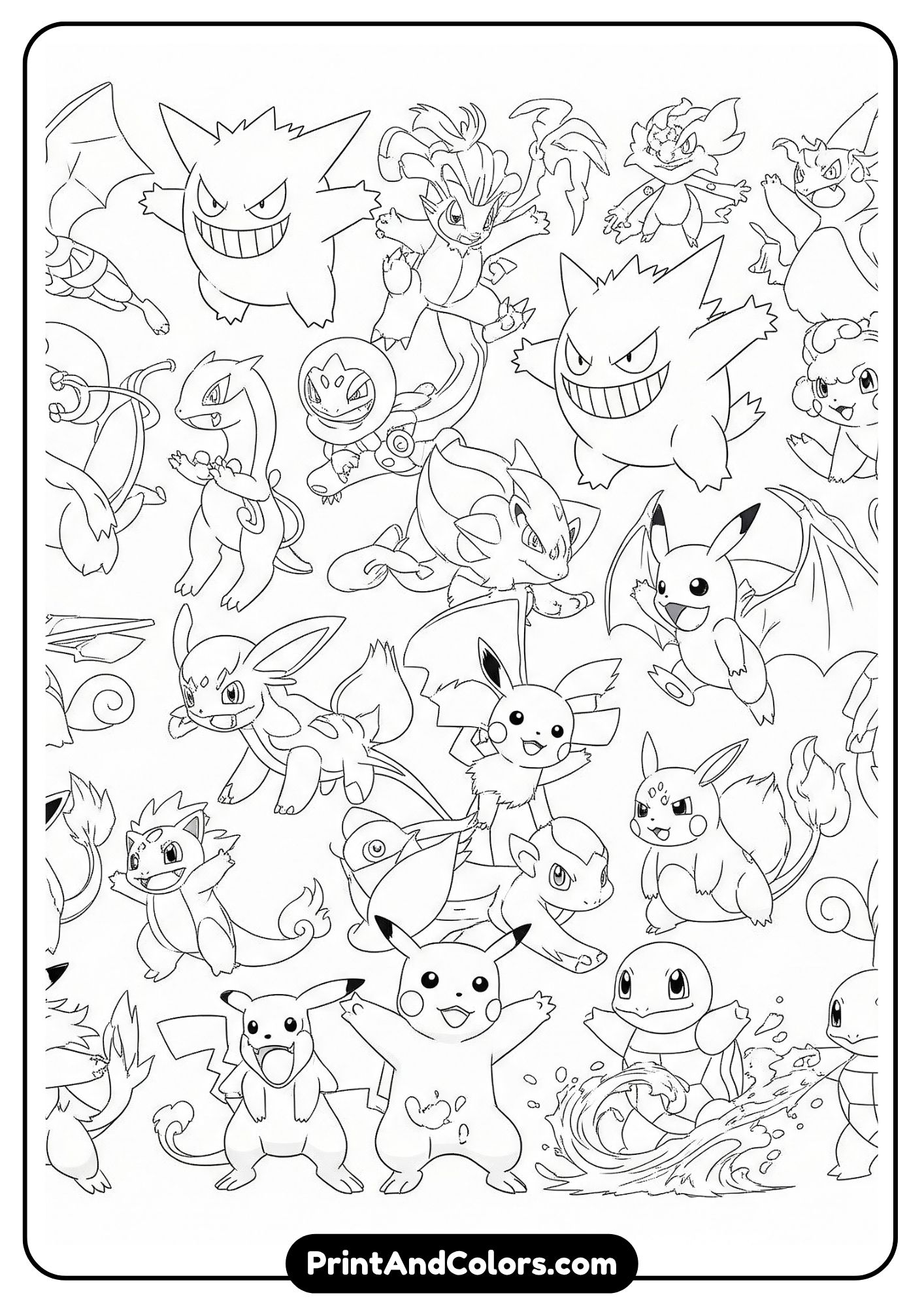 Free Pok mon Coloring Pages Print Color Your Favorites