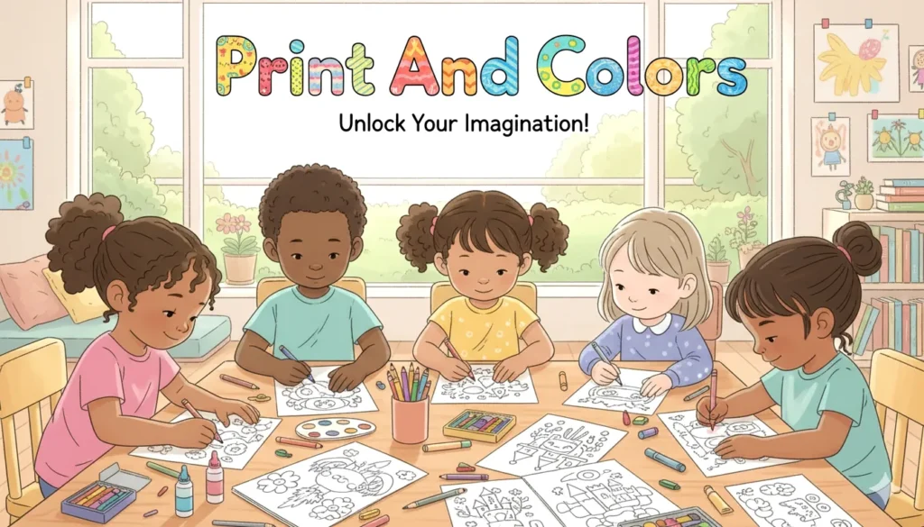 Free Coloring Printand colors