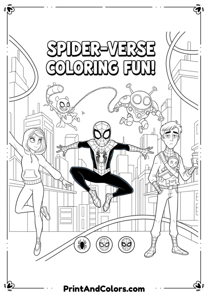 Spider Verse Coloring Page